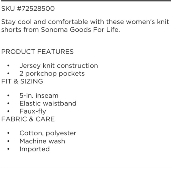 Sonoma 5X Cider Yellow Goods for life midrise knit shorts NWT - Picture 11 of 15